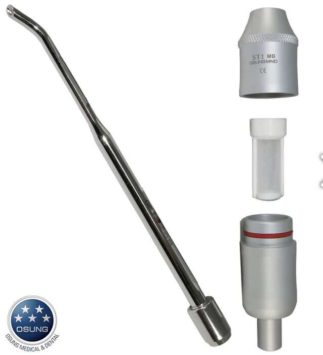 Насадка відсмоктувача STN-01, з колектором - вловлювачем кісткової тканини у комплекті, металева Zooble.com.ua