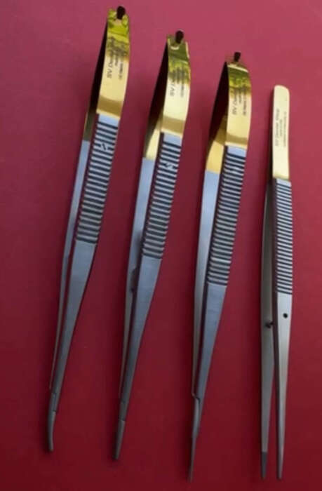 New!SV DENTAL Castroviejo набір з 4 інструментів 18 см карбід вольфраму 1 шовніножиці , 2 голкотримача, Пінцет Zooble.com.ua