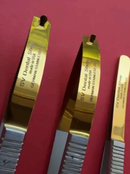 New!SV DENTAL Castroviejo набір з 4 інструментів 18 см карбід вольфраму 1 шовніножиці , 2 голкотримача, Пінцет Zooble.com.ua