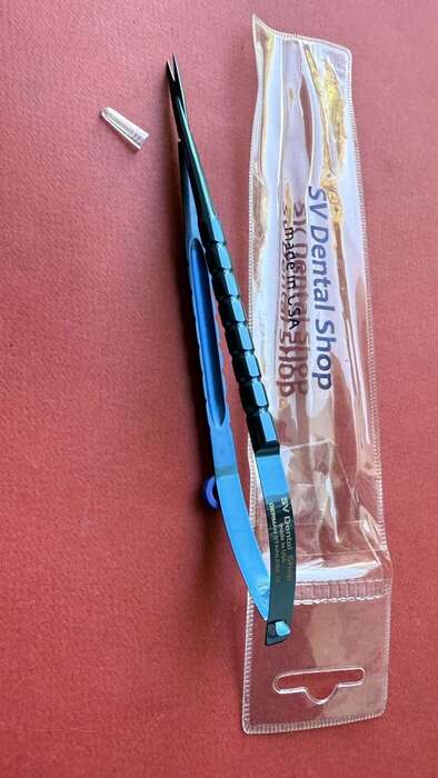 Ножиці мікрохірургічні 18 см карбід вольфраму! Виробник США SV DENTAL SHOP! Zooble.com.ua