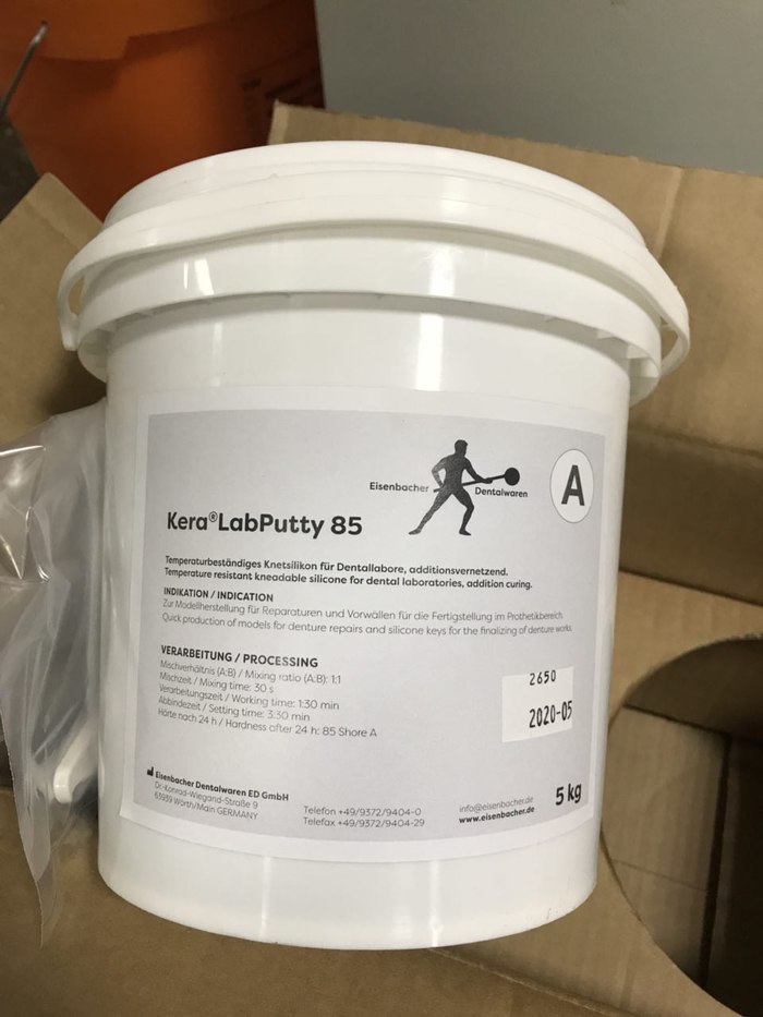 Оттискная масса А-силикон KERA LabPutty 85 2x5kg Zooble.com.ua