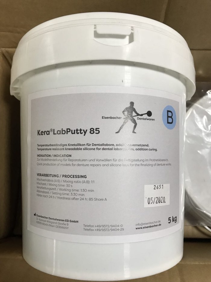 Оттискная масса А-силикон KERA LabPutty 85 2x5kg Zooble.com.ua
