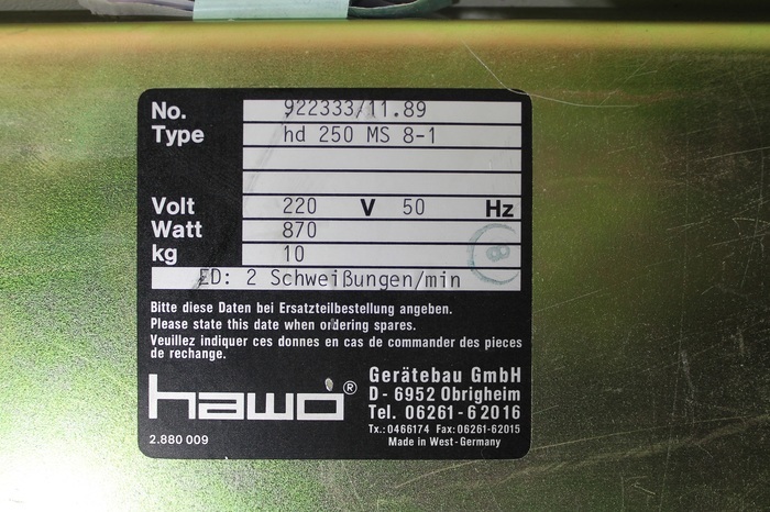 Паковочная машина Hawo HD 250 MS 8-1 Zooble.com.ua