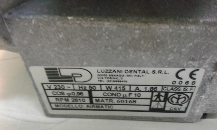 Помпа стоматологическая LUZZANI DENTAL AIRMATIC, Б/У Zooble.com.ua