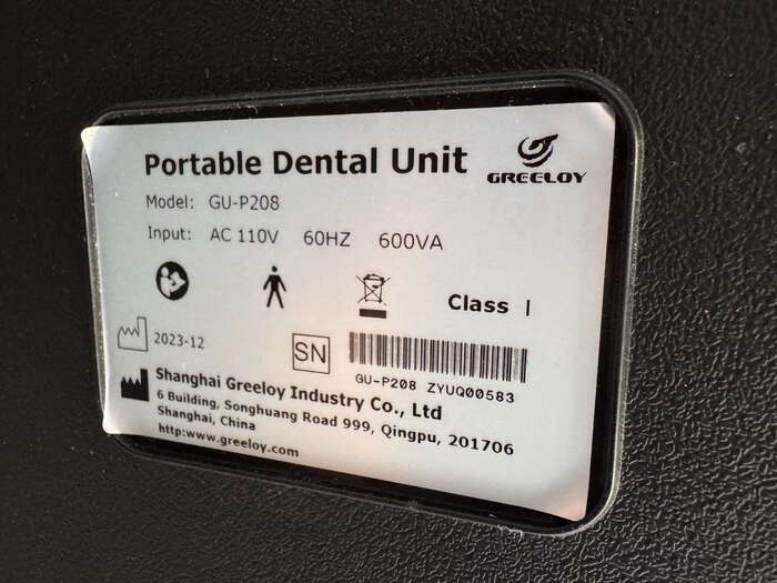Портативна стоматологічна установка Модель: GU-P208 Бренд: Greecloy Клас обладнання: Class I Виробник Китай Zooble.com.ua