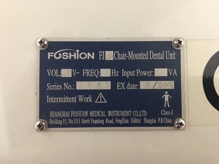 Продается Стоматологическая установка Foshion FJ22A производства 2007года. Нижняя подача. Состояние рабочее. Могу видео. Zooble.com.ua