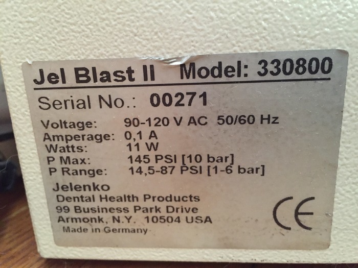 Продам пескоструйный аппарат Jel Blast II Jelenko Б/У Zooble.com.ua