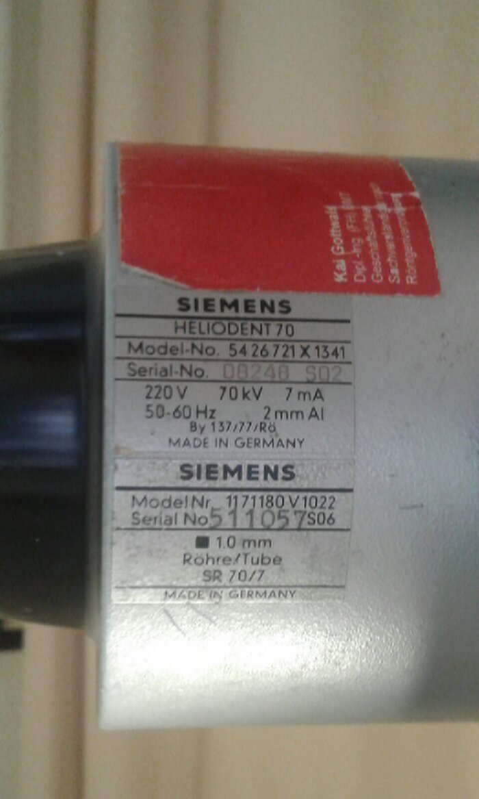 Продам рентген SIMENS SIRONA HELIODENT 70 БУ. Рабочий, образцы снимков приложены. Zooble.com.ua