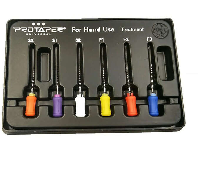 ProTaper Universal для ручного використання, асорті, 6 шт. 1 х SX(19мм), 1 х S1(25 мм), 1 х S2(25 мм), 1 х F1(25 мм), 1 Zooble.com.ua