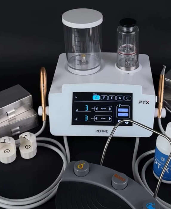 PTX (Refine) – це комбінований профілактичний апарат для ультразвукової та содоструминної обробки з підігрівом води! Zooble.com.ua