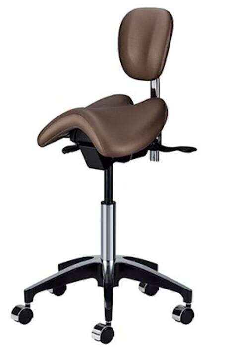 Стілець-сідло з анатомічним вирізом ззаду. зі спинкою KIMI WINBEX(Тайвань) Zooble.com.ua