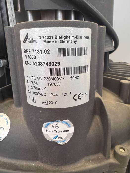 Стоматологічна Помпа DURR DENTAL V 900S суха аспірація Розрахована на 4-5 установки Ціна 900€ 45900 грн Zooble.com.ua