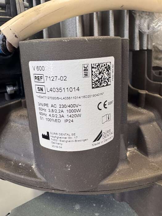 Стоматологічна Помпа DURR DENTAL V600 2019р.в суха аспірація Розрахована на 3-4 установки Ціна 800€ 40800грн Zooble.com.ua