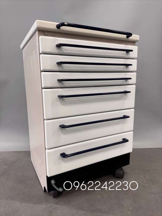 Стоматологічна тумбочка KAVO Domino в гарному стані 6 шухляд мобільна на колесах розміри 82*50*50 Zooble.com.ua