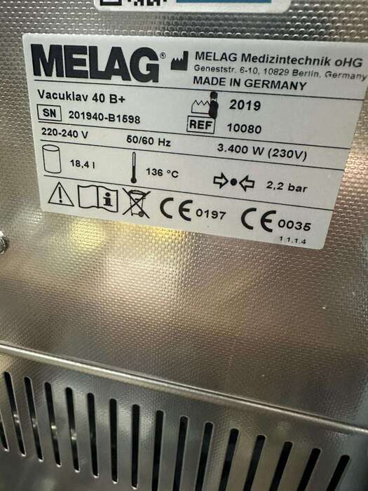 Стоматологічний Автоклав MELAG Vacuklav 40B+Evolution Рік виробництва: 2019 Об`єм камери: 18л Zooble.com.ua