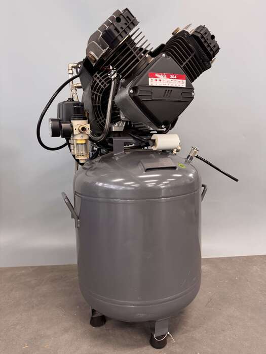 Стоматологічний компресор WERTHER Виробник Італія ресівер 50л 2х циліндровий з осушувачем 53 дб Zooble.com.ua