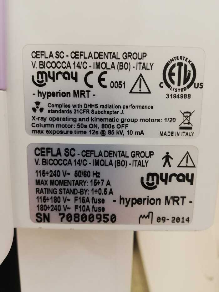 Стоматологічний рентген апарат My Ray Hyperion MRT Zooble.com.ua