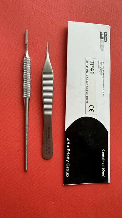 Тримач леза сша та пінцет Hu-friedy ціна за комплект! Zooble.com.ua