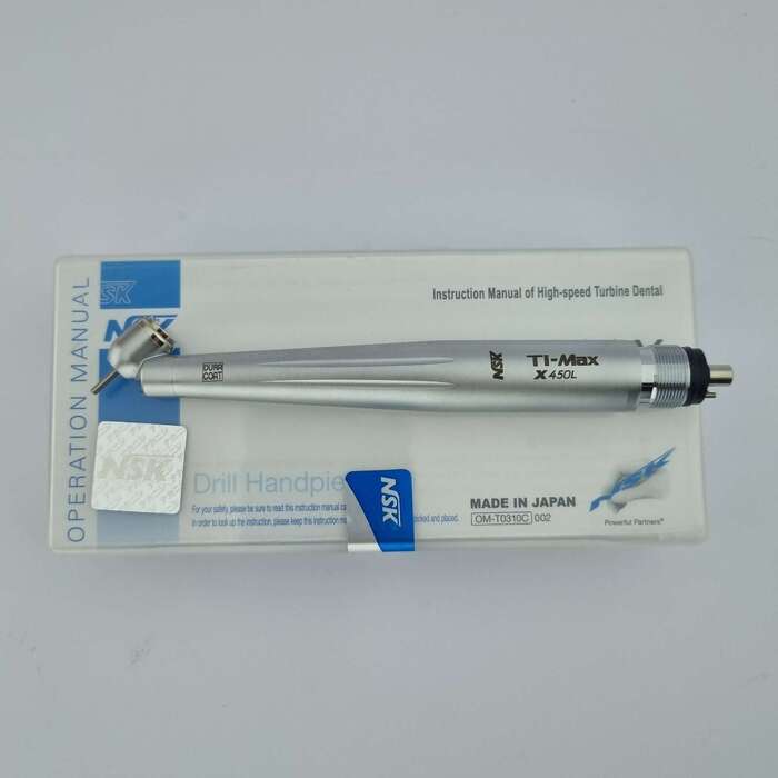 Турбінний хірургічний наконечник із кутом 45 градусів LED (М4, кнопкова фіксація бору) Zooble.com.ua