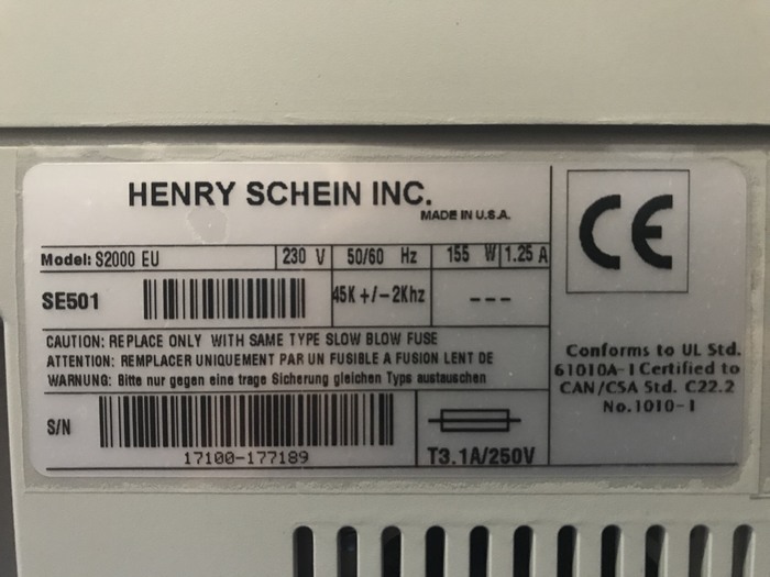 Ультразвуковая ванна Henry Schein S2000 EU Sanorex. Стан 5+ Zooble.com.ua