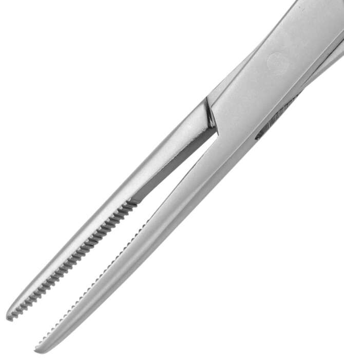 Зажим гемостатический HTК145, Kelly, прямой, 145 мм (Osung, Корея) Zooble.com.ua